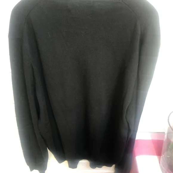 Polo Ralph Lauren NWT men’s black pima cotton vneck sweater size XL